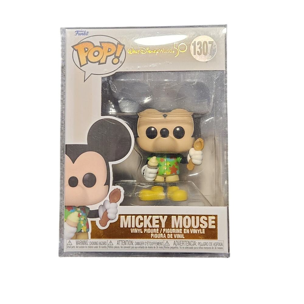 Funko Pop! Walt Disney World 50th Anniversary - Aloha Mickey in protector.
